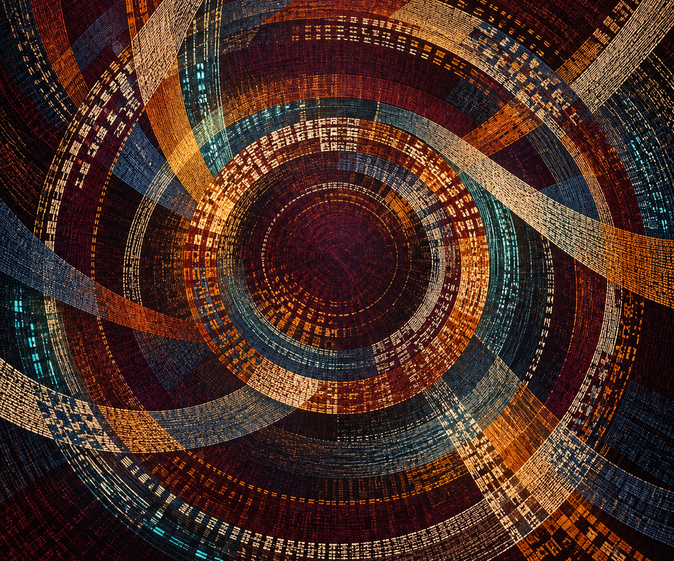 Abstract woven circular field for 360 Horizons